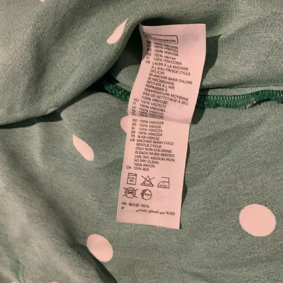 Anthropologie And other stories green polka dot maxi skirt 4 EUC - Picture 5 of 6